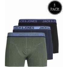 Jack & Jones Erkek Renkli Logolu 3'lü Boxer Paketi