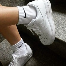 Tikli Beyaz  Tenis Çorap 6 Çift Ekonomik Paket. %83 Pamukludur