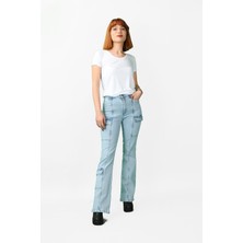 Balins Kadın Kargo  Cep Kot Pantolon