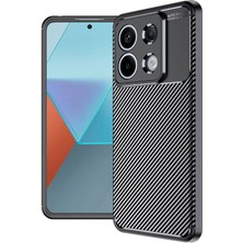 Fibaks Xiaomi Redmi Note 13 Pro 5G Kılıf Kamera Çıkıntılı Karbon Fiber Desenli Renk Atmaz Koruyucu Kapak Kilif