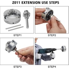 Liyao 3 Çeneli Ayna Seti Çinko Alaşımı 3 Çeneli 4 Çeneli Ayna Biyel Kendinden Merkezli Ahşap Torna Aynası Mini Metal Torna Için Opsiyonel Kelepçe Aksesuarı (Yurt Dışından)