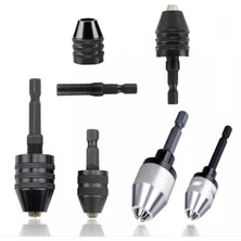 Liyao 0.3-3.6mm Siyah Mini Mini Chuck Fikstürü Yüksek Kaliteli Matkap Chuck Adaptörü Kendiliğinden Sıkın Anahtarsız Tornavida Darbeli Sürücü Adaptörü Fikstürü Araçları (Yurt Dışından)