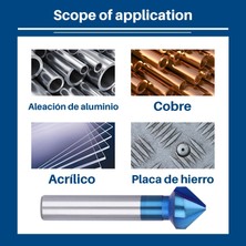 Liyao 40MM Xcan Pah Kırma Kesici 3 Flüt 90 Derece Havşa Matkap Ucu 4.5-50MM Hss Çelik Ahşap Metal Delik Kesici Metal Delme Araçları (Yurt Dışından)