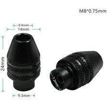 Liyao Uzun Kuyruk M8X0.75MM 0.3-3.2mm Çoklu Matkap Chuck Anahtarsız Dremel Döner Araçları Anahtarsız Matkap Ucu Chucks Adaptörü Dönüştürücü Evrensel Mini Adaptör (Yurt Dışından)