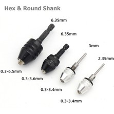 Liyao Stil 5 Matkap Chuck Anahtarsız Şaft Chuck Kelepçesi 0.3-8mm Mini Matkap Chuck Adaptörü 1/4 ''hex 2.35/3mm Yuvarlak Şaft Matkap Ucu Tornavida Aracı (Yurt Dışından)