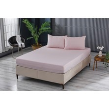 Doqu Home Colourful Fitted Çarşaf Çift Kişilik - Pudra