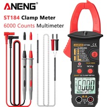 ANENG ST184 Kırmızı Aneng ST184 Dijital Multimetre Pens Metre True Rms 6000 Sayım Profesyonel Ölçüm Test Cihazları Ac/dc Gerilim Ac Akım Ohm (Yurt Dışından)