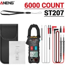 ANENG ST207 Siyah Aneng ST207 Büyük Ekran Dijital Pens Metre Bluetooth Smart 6000 Sayım True Rms Ac Dc Gerilim Test Cihazı Profesyonel Multimetre (Yurt Dışından)