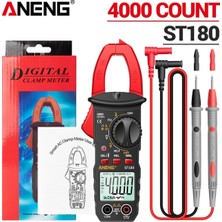 ANENG ST180 Kırmızı (Kutu) Aneng ST180 Profesyonel Dijital Ampermetre Pensesi 4000 Sayım Multimetre Ampermetre Gerilim Test Cihazı Araba Amp Hz Kapasite Ncv Ohm Testi (Yurt Dışından)