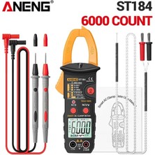 ANENG ST184 Sarı Aneng ST184 6000 Sayım Dijital Profesyonel Multimetre Pens Metre True Rms Ac/dc Gerilim Test Cihazı Ac Akım Hz Kapasite Ohm (Yurt Dışından)