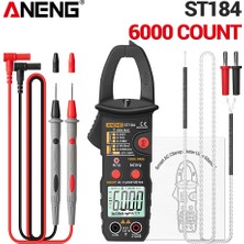 ANENG ST184 Sarı Aneng ST184 6000 Sayım Dijital Profesyonel Multimetre Pens Metre True Rms Ac/dc Gerilim Test Cihazı Ac Akım Hz Kapasite Ohm (Yurt Dışından)