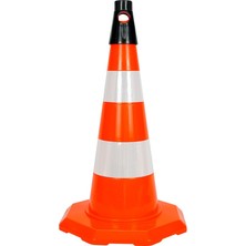 PVC Trafik Konisi 52 cm Çift Reflektifli Trafik Dubası