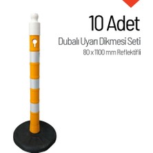 İleri Trafik Dubalı Uyarı Dikmesi 110 x 8 cm Reflektifli - SARI 10'lu 