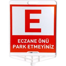 Eczane Önü Park Etmeyiniz Uyarı Levhalı Sarı Delinatör Seti