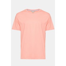 Edwards Erkek Pembe Organik Pamuklu Bisiklet Yaka T-Shirt