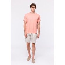 Edwards Erkek Pembe Organik Pamuklu Bisiklet Yaka T-Shirt