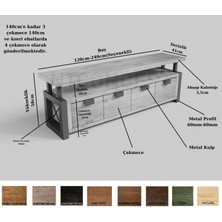 Ntconcept Arona Masif Ahşap Tv Stand - (Genişlik 120CM)