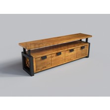 Ntconcept Arona Masif Ahşap Tv Stand - (Genişlik 120CM)