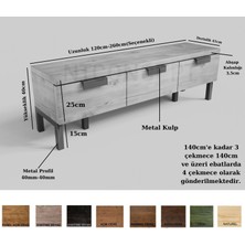 Ntconcept Uni Doğal Ahşap Çekmeceli Tv Standı - (Genişlik 160CM)