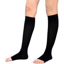 Exxen Diz Altı Burnu Kapalı Ccl2 Orta Basınçlı Ten Rengi Varıs Çorabı (Çift Bacak) Elit Seri