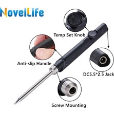 Liyao Sh-Bc2 Tip Ab SH72 Mini Elektrikli Havya Ayarlanabilir Sıcaklık Taşınabilir Lehim Kaynak Istasyonu, 24V 3A Güç Kaynağı ile 220-400 ℃ (Yurt Dışından)