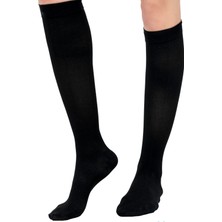 Exxen Diz Altı Burnu Kapalı Ccl2 Orta Basınçlı Siyah Renk Varıs Çorabı (Çift Bacak) Elit Seri