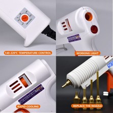Liyao Set1 150W, Abd Sıcak Tutkal Tabancası Termostatı 150W Değiştirilebilir Meme Endüstriyel Tutkal Tabancası Dıy Proses Tamir Kiti Ues 11MM Tutkal Çubuğu (Yurt Dışından)