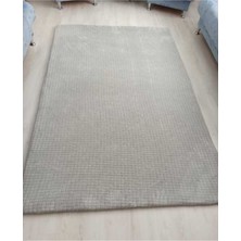 Espical Home Dekoratif Lastikli Halı Örtüsü Kaymaz Taban 170 x 250 cm Yıkanabilir Bej Renkli