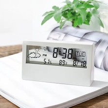 Jingyikeji Dijital Seyahat Alarm Saati - Katlanabilir Takvim & Sıcaklık ve Zamanlayıcı Erteleme Modlu LCD Saat - Büyük Sayı Ekranı, Pille Çalışan - Her Yaş Için Kompakt Masa Saati (Beyaz Işık (Yurt Dışından)