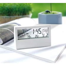 Jingyikeji Dijital Seyahat Alarm Saati - Katlanabilir Takvim & Sıcaklık ve Zamanlayıcı Erteleme Modlu LCD Saat - Büyük Sayı Ekranı, Pille Çalışan - Her Yaş Için Kompakt Masa Saati (Beyaz Işık (Yurt Dışından)
