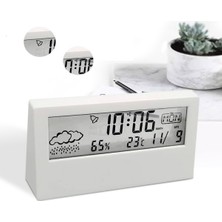 Jingyikeji Dijital Seyahat Alarm Saati - Katlanabilir Takvim & Sıcaklık ve Zamanlayıcı Erteleme Modlu LCD Saat - Büyük Sayı Ekranı, Pille Çalışan - Her Yaş Için Kompakt Masa Saati (Beyaz Işık (Yurt Dışından)