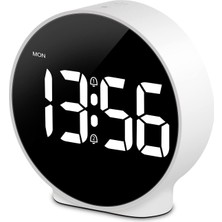 Jingyikeji Dijital Çalar Saat Küçük Masa Saati Çift Alarm Erteleme Kısılabilir Alarm Gün Ayarı 12/24 Saat Haftalık Ekran Kablolu Elektrik/pil ile Çalışan 3,94 Inç Beyaz (Pil ve Adaptör Dahil (Yurt Dışından)