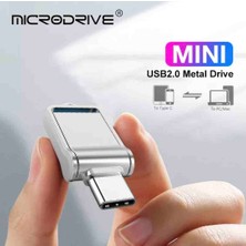 Microdrive 64GB. Type-C ve USB Flash Bellek Çift Girişli Metal Sağlam Orjinal