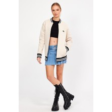 Alexander Gardi Astarsız Şardonlu Oversize Kolej Ceket Mont (E23-0019 00)