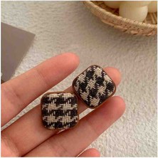 Noshnosh Ekoseli Zigzag Geometrik Bijuteri Küpe