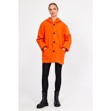 Alexander Gardi Alexandergardı Kapüşonlu Içi Şardonlu Oversize Hırka (E23-607 03)