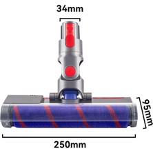 Decisive Elektrikli Süpürge Aksesuarları Için V7 V10 V11 Yumuşak Kadife Rulo Doğrudan Tahrikli Emme Kafası Zemin Fırça Paspas (Yurt Dışından)