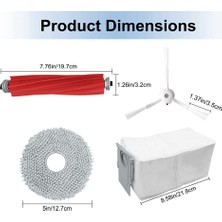Decisive 17 Adet Aksesuarları Kiti Q/P10 A7400RR Robotlu Süpürge Ana Yan Fırçalar Toz Torbaları Paspas Pedi (Yurt Dışından)