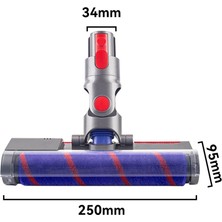 Decisive Motorlu Zemin Fırça Kafası Aracı V7 V10 V11 Elektrikli Süpürge Yumuşak Rulo Kafa Zemin Fırçasının Değiştirilmesi (Yurt Dışından)