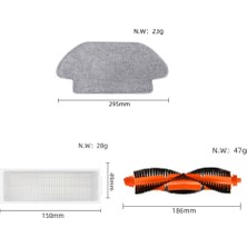 Decisive 15 Adet Yedek Aksesuarlar STYTJ02YM 3c Robotlu Süpürge Ana Yan Fırça Filtre Paspas Bezi (Yurt Dışından)
