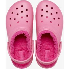 Crocs Classic LINED Kız Çocuk Terlik Düz Tabanlı Konforlu Kullanım için Yumuşak Malzeme
