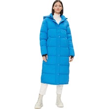 Only Onlann Premium Puffer Coat Kadın Günlük Mont 15287913-DIRECTOIRE-BLUE Mavi