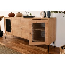 Vow Home Living Calvin Konsol Endüstriyel Tel Kapak Detaylı