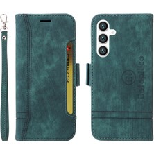 Yihang Boutique Samsung Galaxy S23 Fe Bilek Kayışlı Flip Cüzdan Telefon Kılıfı Pu Deri Kart Yuvası Kılıfı (Yurt Dışından)