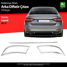 S-Dizayn Skoda Superb Krom Egzoz Çıkışı 3 Parça Set 2015-2019