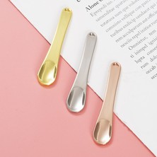 3Danlu Simli 1 Pc Metal Kozmetik Cilt Bakımı Spatula Mini Yüz Göz Kremi Maskesi Kaşık Aplikatör Yüz Yeniden Kullanılabilir Kepçe Makyaj Güzellik Masaj Kaşığı (Yurt Dışından)