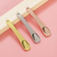 3Danlu Simli 1 Pc Metal Kozmetik Cilt Bakımı Spatula Mini Yüz Göz Kremi Maskesi Kaşık Aplikatör Yüz Yeniden Kullanılabilir Kepçe Makyaj Güzellik Masaj Kaşığı (Yurt Dışından)