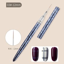 3Danlu 03-12MM-GÜMÜŞ Nail Art Liner Fırçalar Akrilik Fransız Şerit Nail Art Liner Fırça Uv Jel Uzatma Tırnak Boyama Çizim Fırçaları Manikür Araçları (Yurt Dışından)