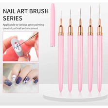 3Danlu 03-12MM-GÜMÜŞ Nail Art Liner Fırçalar Akrilik Fransız Şerit Nail Art Liner Fırça Uv Jel Uzatma Tırnak Boyama Çizim Fırçaları Manikür Araçları (Yurt Dışından)