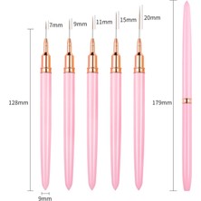 3Danlu 03-12MM-GÜMÜŞ Nail Art Liner Fırçalar Akrilik Fransız Şerit Nail Art Liner Fırça Uv Jel Uzatma Tırnak Boyama Çizim Fırçaları Manikür Araçları (Yurt Dışından)